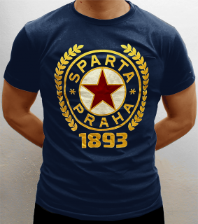 Tričko - Sparta - Starý znak (tmavě modré) Velikosti: 4XL