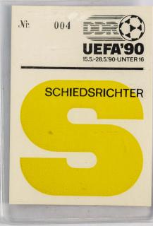 Akreditace fotbal, U 16, UEFA 90, Schiedsrichter