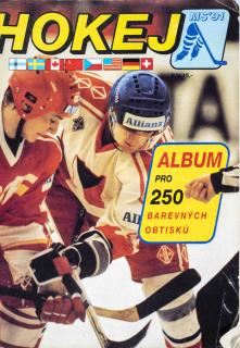 Album, Hokej MS, pro 250 barevných obtisků, 1991