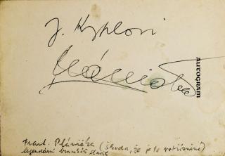 Autogram František Plánička
