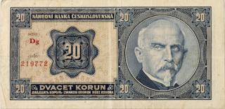 Bankovka, 20 Korun, serie Dg Rašín, 1926