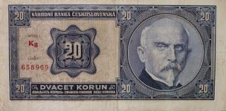 Bankovka, 20 Korun, serie kg Rašín, 1926