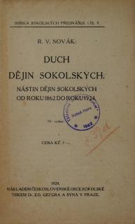 Brožura, Duch dějin sokolských, 1928