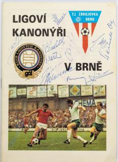Brožura - Ligoví kanonýři v Brně, autogramy hráčů, 1989 II