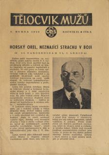 Brožura Sokol, Tělocvik mužů, Horský orel, neznající strachu v boji, 1950