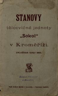 Brožura, Stanovy SOKOL v Kroměříži, 1907