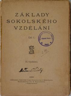 Brožura, Základy sokolského vzdělání, 1922