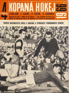 Časopis Kopaná Hokej, číslo. 4, 1966