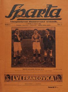 Časopis Sparta, 1926