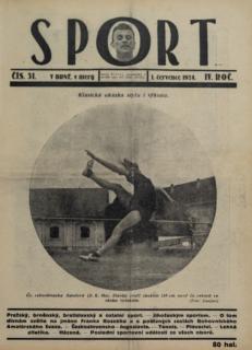 Časopis SPORT, č. 31, 1924