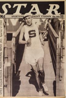 Časopis STAR, Bena, vítěz Masarykova poháru ( AC Sparta)  Č. 22 (585), 1937