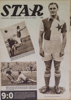 Časopis STAR,  Bican, Slavia -Ambrosiana 9:0,  Č. 29 (644), 1933