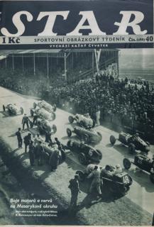 Časopis STAR, Boje motorů a nervů na Masarykově okruhu č. 40 ( 498 ), 1935
