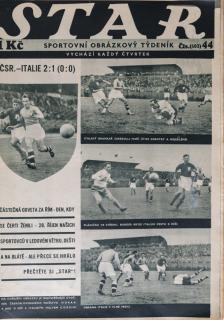 Časopis STAR, ČR v. Itálie 2:1  č. 44 ( 502 ), 1935