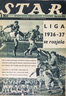 Časopis STAR, Liga 1936-37 se rozjela Č. 35 (464), 1936