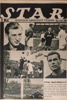 Časopis STAR, O Středoevropský pohár č. 26 ( 589 ), 1937