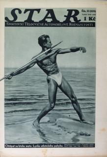 Časopis STAR, Oštěpař na břehu moře. Lyrika atletického pohybu  Č. 23 (325), 1935