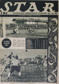 Časopis STAR,  Slavia v. Teplizer v Praze,  Č. 12 (522), 1936