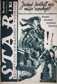 Časopis STAR, Sparta- Slavia, Football nás může uspokojit,  Č. 40 (446), 1934