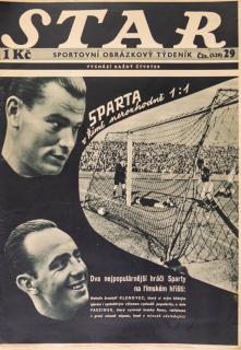 Časopis STAR, Sparta v Římě nerozhodně 1:1č. 29 ( 539 ), 1936