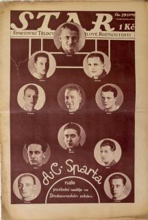 Časopis STAR,  Středoevropský pohár, Č. 29 (279), 1931