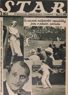 Časopis STAR, Tenisová mistrovství republiky jsou v plném proudu Č. 18 ( 476 ), 1935