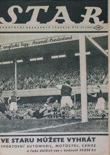 Časopis STAR, Z anglické ligy: Arsenal - Sunderland č. 39 ( 602 ), 1937