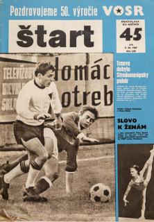 Časopis ŠTART, ročník XII, 9. XI. 1967, číslo 45