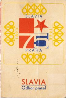 Členská legitimace Odbor přátel SLAVIA, 1968