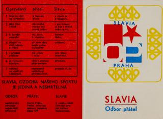 Členská legitimace Odbor přátel SLAVIA  roku 1981 II