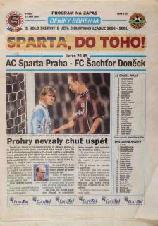 Deníky Bohemia, AC Sparta Praha - Šachťor Doněck, 2000