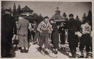 Dobová fotografie/pohled lyžařské závody 1938