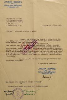 Dokument SOKOL, Oznámení o dobrovolné brigádě, 1948