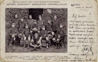 Dopiska Oxford University v Sport kl. Slavia, 1899