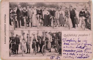 Dopisnice, Cyklistický pozdrav, 1899
