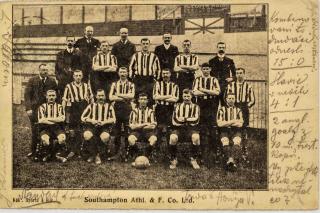 Dopisnice, fotbalový Southampton, Slavia, 1903