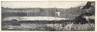 Dopisnice Sparta-Barcelona, při matchi, 1921