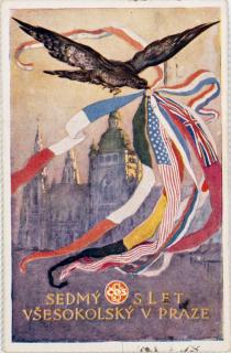 Dopisnice - VII. slet všesokolský v Praze, DO K. Stroffa, 1920 II