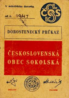 Dorostenecký průkaz Československé obce sokolské II
