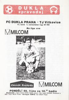 Dukla ZPRAVODAJ, FC Dukla Praha v. TJ Vítkovice, 1991