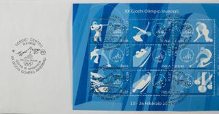 FDC, aršík XX. zimní olympijské hry Torino, 2006