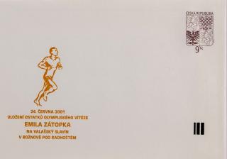 FDC, FDC, Uložení ostatků mila Zátopka, 2001