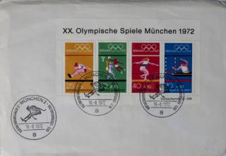 FDC XX.Olympishe Spiele Munchen 1972