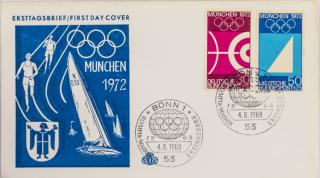 FDC XX.Olympishe Spiele Munchen, Bonn. 1972-1