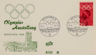 FDC XX.Olympishe Spiele Munchen, Bonn. 1972-3