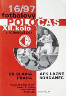 Fotbalový POLOČAS SK SLAVIA PRAHA vs. AFK Lázně Bohdaneč, 1997