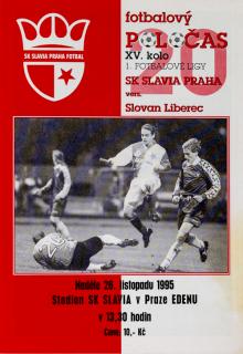 Fotbalový POLOČAS SK SLAVIA PRAHA vs. FC Slovan Liberec, 20/95