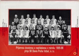 Fotbalový POLOČAS SK SLAVIA PRAHA vs. Plzeň, 1995