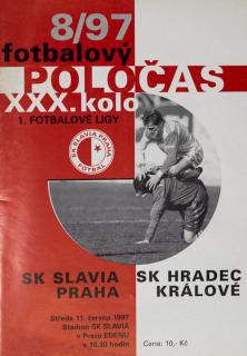 Fotbalový POLOČAS SK SLAVIA PRAHA vs. SK Hradec Králové, 8/97