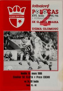 Fotbalový POLOČAS SK SLAVIA PRAHA vs. SK Sigma Olomouc  , 1996